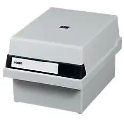 HAN Tischkarteikasten DIN A6 800 Karten Lichtgrau 17,7 x 25 x 14 cm