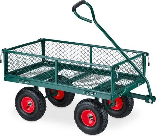 Grüner Handwagen – Robuster Gartenwagen mit Luftreifen