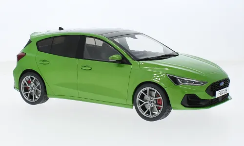 MCG Ford Focus ST 2022 Green Metallic 1:18 - Detailgetreues Modellauto im Maßstab 1:18, perfekt für Sammler und Fans des Ford Focus ST.