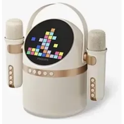 Philips TAS2509WT/00 Tragbarer Karaoke Speaker mit Dual Mic von Philips