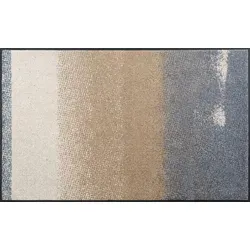 wash+dry Fußmatte Medley beige 75x120 cm - Hochwertige Fußmatte für innen und außen, waschbar bis 60 Grad, rutschfest und trittschalldämmend, ideal für Allergiker und Tierbesitzer.