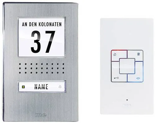 M-e modern-electronics ADV 1141 Vistadoor Türsprechanlage - Haus-Alarmanlagen: Elegantes, ultra-flaches Design mit exzellenter Sprachqualität und automatischer Beleuchtung für optimale Sichtbarkeit.
