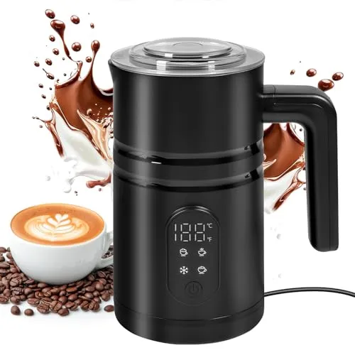 Carehabi Milchaufschäumer Elektrisch 100ml-350ml 4 in 1 Milchschäumer Elektrisch für Heißer und Kalter Abschaltung Milchaufschäumer Milk Frother für Latte Macchiato Cappuccino