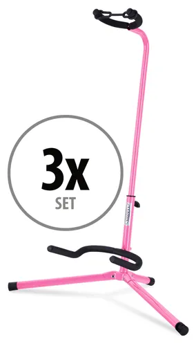 Classic Cantabile GS-30 PK Gitarrenständer (leicht) Pink 3x Set