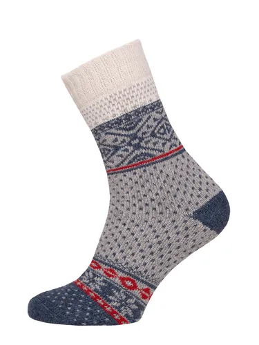 HomeOfSocks Wollsocke Hygge (45% Wolle) blau/bunt - 1 Paar, Größe: 39-42
