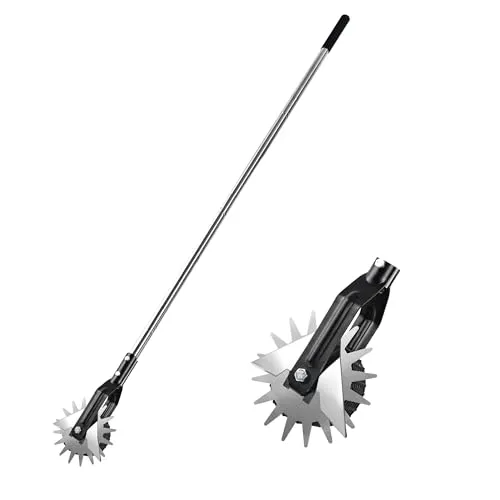 BARAYSTUS Rasenkantenschneider Manuell, Edelstahl Kantentrimmer für Garten und Hof, mit Scharfer Klinge & Verstellbarem Langgriff (78-148cm)