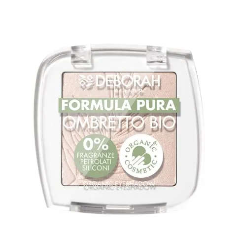 Deborah Augenlidschatten Mono BIO Formula Pure Color Nr. 02 Soft Gold, mit Inhaltsstoffen 100% natürlichen Ursprungs, vegan und tierfreundlich