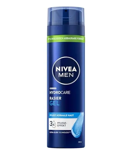 Produktbild NIVEA MEN HydroCare Rasiergel (200 ml), Schutz und Pflege für eine sanfte Rasur, hautschonendes Rasiergel für Männer mit Aloe Vera und Panthenol