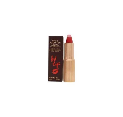 CHARLOTTE TILBURY Matte Revolution Hot Lips Lippenstift 3,5g - Miranda May - Hochwertiger Lippenstift für ein mattes Finish und konturierte Lippen. Einfach aufzutragen, ideal für den täglichen Gebrauch. Hergestellt in Italien mit sorgfältig ausgewählten Inhaltsstoffen.
