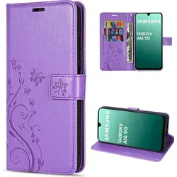 Handy Tasche für Samsung Galaxy A17 5G Hülle Handyhülle Klapphülle Wallet Case in Lila - Lila