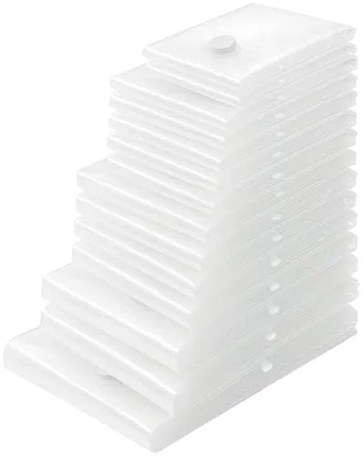 PEARL Vacuumbeutel: 15er-Set Vakuumbeutel für Kleidung, wiederverwendbar in 5 Größen (Universal Vakuumbeutel, Bettwäsche, Safe)