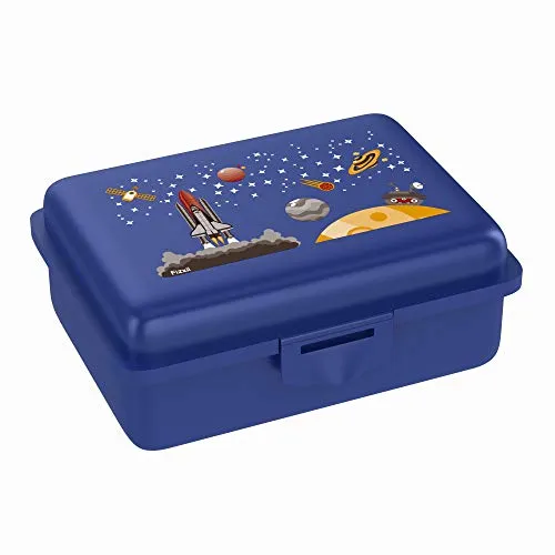 Fizzii Lunchbox (Inkl. Obst-/ Gemüsefach, schadstofffrei, spülmaschinenfest, Motiv: Weltraum)