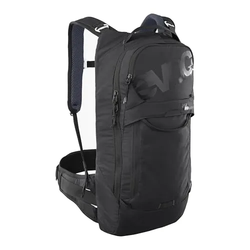 Evoc Trail Pro Blackline 10 Rucksack (S/M) - Rucksäcke mit Liteshield Plus Back Protector für höchsten Schutz und optimalen Rückenhalt. Ideal für Trailriding und Rennsport, extrem leicht mit nur 900 g.