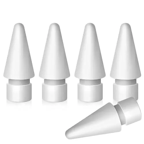 MMOBIEL Ersatzspitzen für Apple Pencil Pro/USB-C/1st & 2nd Generation, 5 Stück Pencil Tips, Spitze Ersatz für Apple iPad Pro/Air/Mini - Hochempfindlich & Verschleißfest - iPencil Nibs