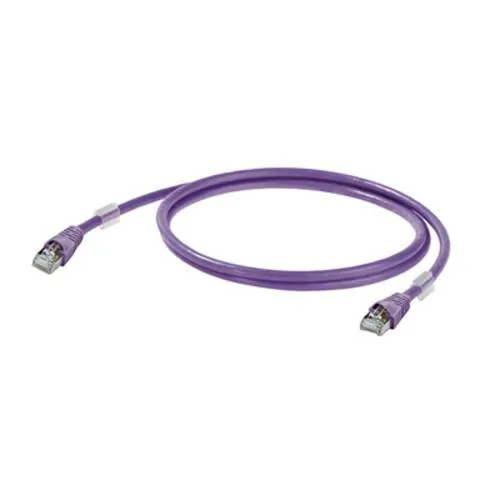 Weidmüller 1201270200 RJ45 Patchkabel CAT 6a S/FTP 20.00m Magenta UL-zertifiziert 1St.