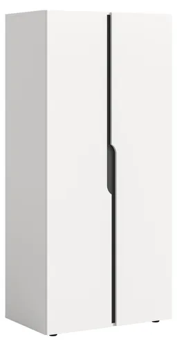 xonox.home Kleiderschrank 2-türig Anga in Weiß, B/H/T: 80x180x51 cm - Moderner 2-türiger Kleiderschrank (B/H/T: 80x180x51 cm) in Weiß, ideal für Schlafzimmer und Flur. Stauraum mit eleganter Optik und pflegeleichten Oberflächen. Bringen Sie Stil und Ordnung in Ihr Zuhause!