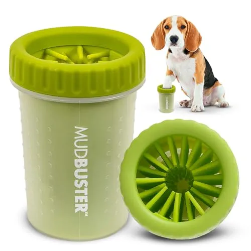Dexas MudBuster PW710383 Pfotenreiniger für Hunde, tragbar, Größe M, grün