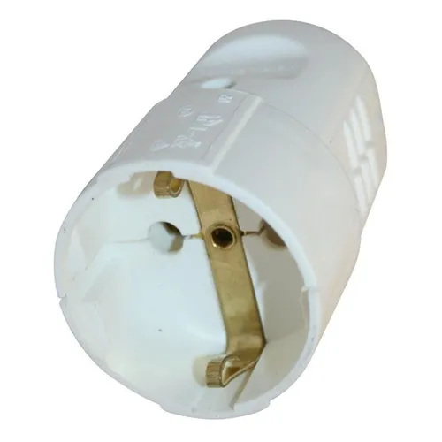 5x Schuko Kupplung Schukokupplung Schutzkontak 16A 230V Weiß