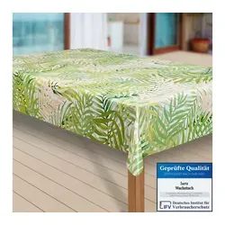 laro Tischdecke Wachstuch-Tischdecken Abwaschbar Blumen Bambus grün rechteckig grün 180 cm x 130 cm