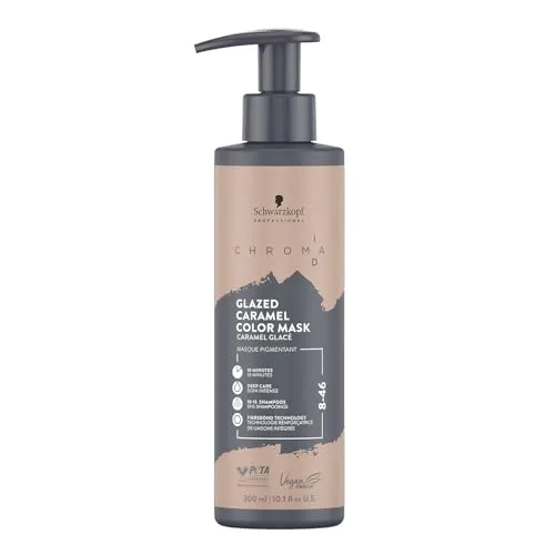 Schwarzkopf Professional CHROMA ID Bonding Color Mask 8-46 Glazed Caramel - Revitalisiere dein Haar mit der Chroma ID Bonding Color Mask. Ideal zur Auffrischung verblasster Farben, bietet sie intensive Pflege und lebendige Ergebnisse in nur 10 Minuten. Für strahlendes, gesund aussehendes Haar.