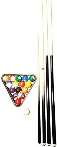 John West Billardqueue Einsteiger Set - 4 Queues und Kugeln - Billardqueues Set für Einsteiger, inklusive 4 Queues (145, 122 + 92 cm) und Kugeln für den perfekten Einstieg ins Billardspiel.