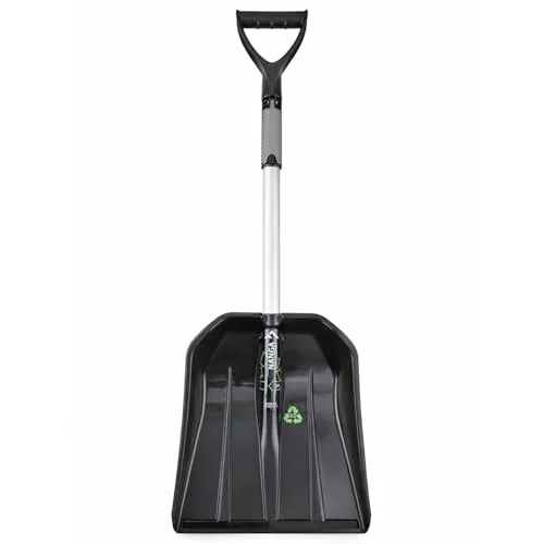 Schneeschaufel Ausziehbare Stiel 800-980 mm, Schneeschieber, Schneeräumer, Schaufelblatt 290 x 335 mm, D-Griff 140 mm