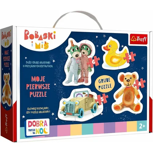 Trefl Puzzle Baby-Puzzle Gute Nacht - 4in1 Puzzleteile (3,4,5,6 Teile), fördert die Feinmotorik und geeignet für Kinder ab 3 Jahren