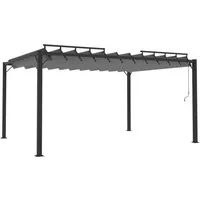 vidaXL Pergola mit Lamellendach 3x4 m Anthrazit - Eleganter Pavillon mit verstellbarem Lamellendach für optimalen Sonnenschutz, wasser- und schmutzabweisend, ideal für Garten, Terrasse oder Poolbereich.