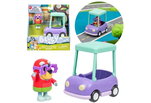 Sarcia.eu Spielfigur Bluey Figurenset mit Omas Auto und Janet