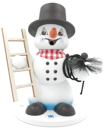 Kuhnert Erzgebirge Räuchermann Schornsteinfeger 19cm - Räucherfigur aus Holz, handgefertigt in Deutschland, ideal für Weihnachten und stimmungsvolle Raumdüfte.
