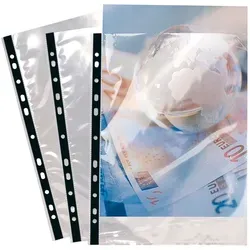 Exacompta 5920E - 50er Pack Premium PP-Kunststoff Prospekthüllen, glasklar und dokumentenecht für DIN A4 mit Eurolochung