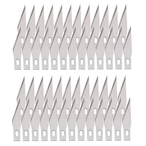 Mlife 50 Stück Ersatzklingen für Cutter, Präzision Craft Messer Ersatzklingen, No. 11