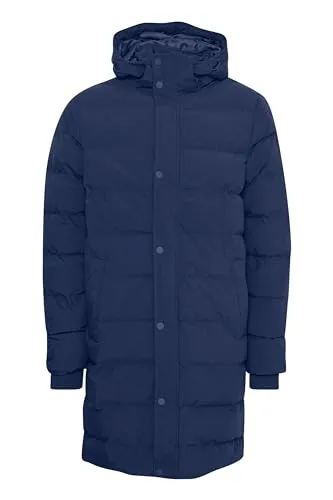 NORTH BEND NBPaolo Herren Parka wasserabweisend winddicht modischer Steppparka mit Kapuze, Größe:3XL, Farbe:Navy Blazer (2048)