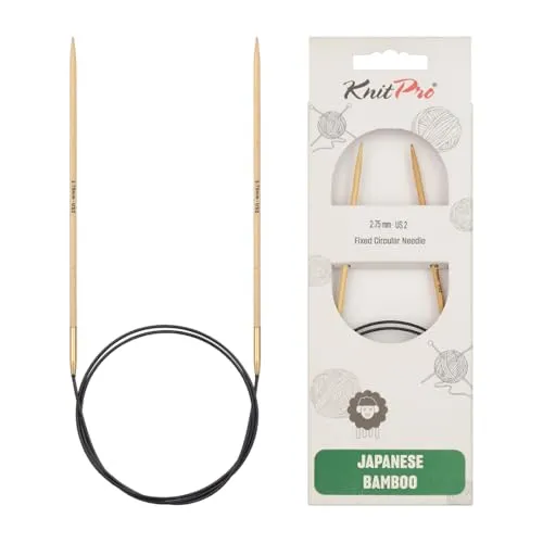 KnitPro K22204 Rundstricknadel, Bamboo, Braun, 40 cm x 2.75 mm