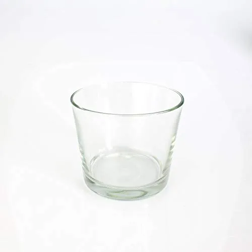 INNA-Glas Blumentopf - Windlicht Alena, klar, 12,5cm, Ø 14,5cm - Konisches Glas - Pflanzgefäß
