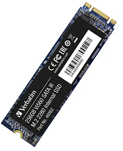 Verbatim Vi560 S3 SSD 256 GB - interne M.2 2280 SATA 6Gb/s, 3D NAND Technologie für schnelle Datenübertragungsraten bis 600 MB/s