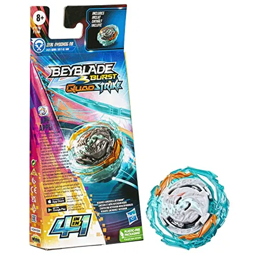 Hasbro Beyblade Burst QuadStrike, Einzelpack Zeal Nyddhog N8, Spielzeug für Kinder ab 8 Jahren