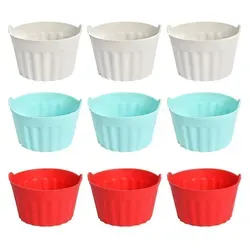 Silikon Muffinförmchen Airfryer 9er Pack – Farbcodiert & Wiederverwendbar