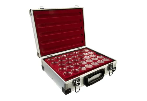MC.Sammler Alu Münzenkoffer mit 5 Tableaus von MC Sammler
