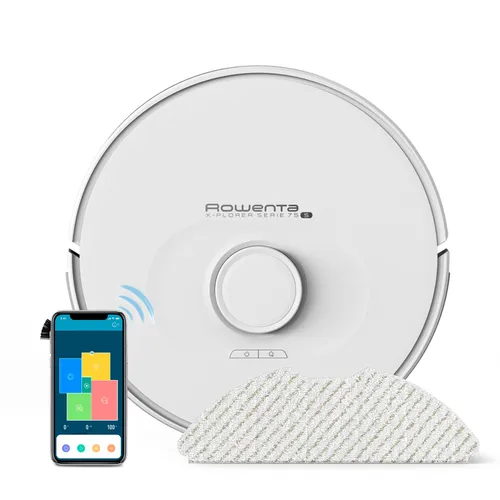Rowenta RR8567 X-Plorer Serie 75 - 4-in-1 Wisch- und Saugroboter mit Laser-Navigationssystem, 120 Min. Laufzeit und intelligente App-Steuerung