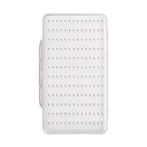 ANCLLO Super große Kapazität, schlanke Schaumstoff-Fliegenboxen, transparenter Deckel, Angelboxen, Wettkampf-Angelhaken, Angelkästen