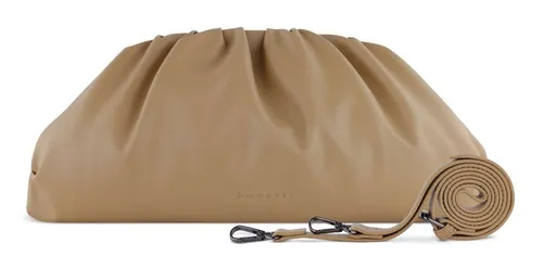 bugatti Mila Pouch Umhängetasche Sand hellbraun - Elegante Umhängetasche mit verstellbarem Schulterriemen, viel Platz und praktischem Reißverschlussfach – ideal für stilvolle Frauen im Alltag und Business.