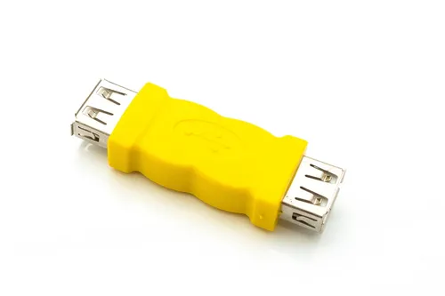 USB 2.0 Adapter Typ A Buchse zu Buchse Kabel in Gelb