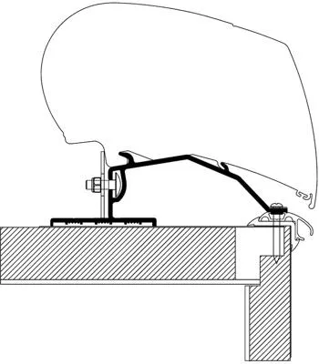 Thule Omnistor 9200/6300 Caravan Roof Adapter, 450cm
