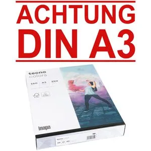 Inapa tecno colors weiß 160g/qm A3 250 Blatt