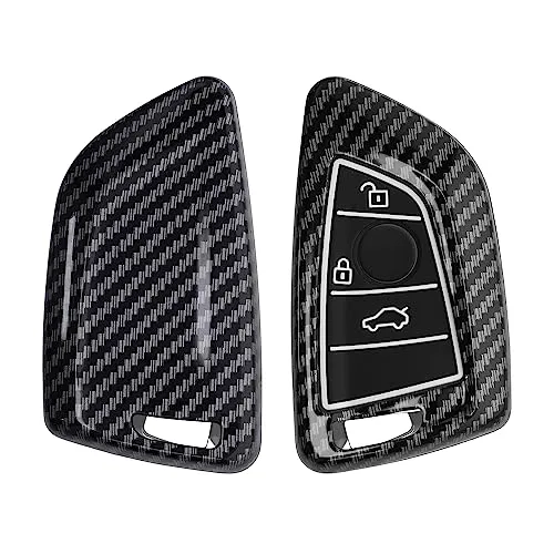 kwmobile Autoschlüssel Hülle kompatibel mit BMW 3-Tasten Smart Key Autoschlüssel - Hardcover Schutzhülle Schlüsselhülle Cover in Schwarz