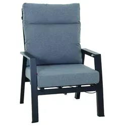 Siena Garden Loungesessel VALENCIA - Aluminium Anthrazit, gemütlich mit Ranotex-Gewebe und komfortablem Kissen aus 100 % Polypropylen