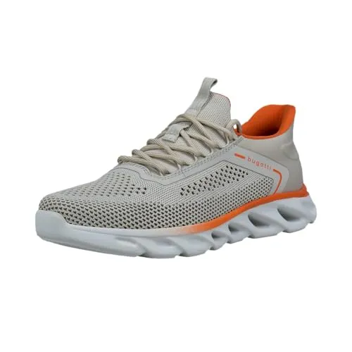bugatti Sneaker Beige 46 EU - Stylische Sneaker in Beige, Größe 46, ideal für den täglichen Komfort. Mit Wechselfußbett für individuelle Anpassung, perfekt für jeden Anlass.