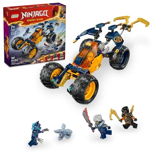 LEGO NINJAGO Arins Ninja Off-Road Buggy - Bauspielzeugset mit 4 Minifiguren, ideal für Kinder ab 7 Jahren, bietet aufregende Action und kreative Bau-Möglichkeiten aus der NINJAGO Dragons Rising TV-Show.