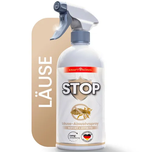 KRAFTKÖNIG Läusespray 500 ml Hochwirksames Spray für Umgebung, Möbel & Textilien